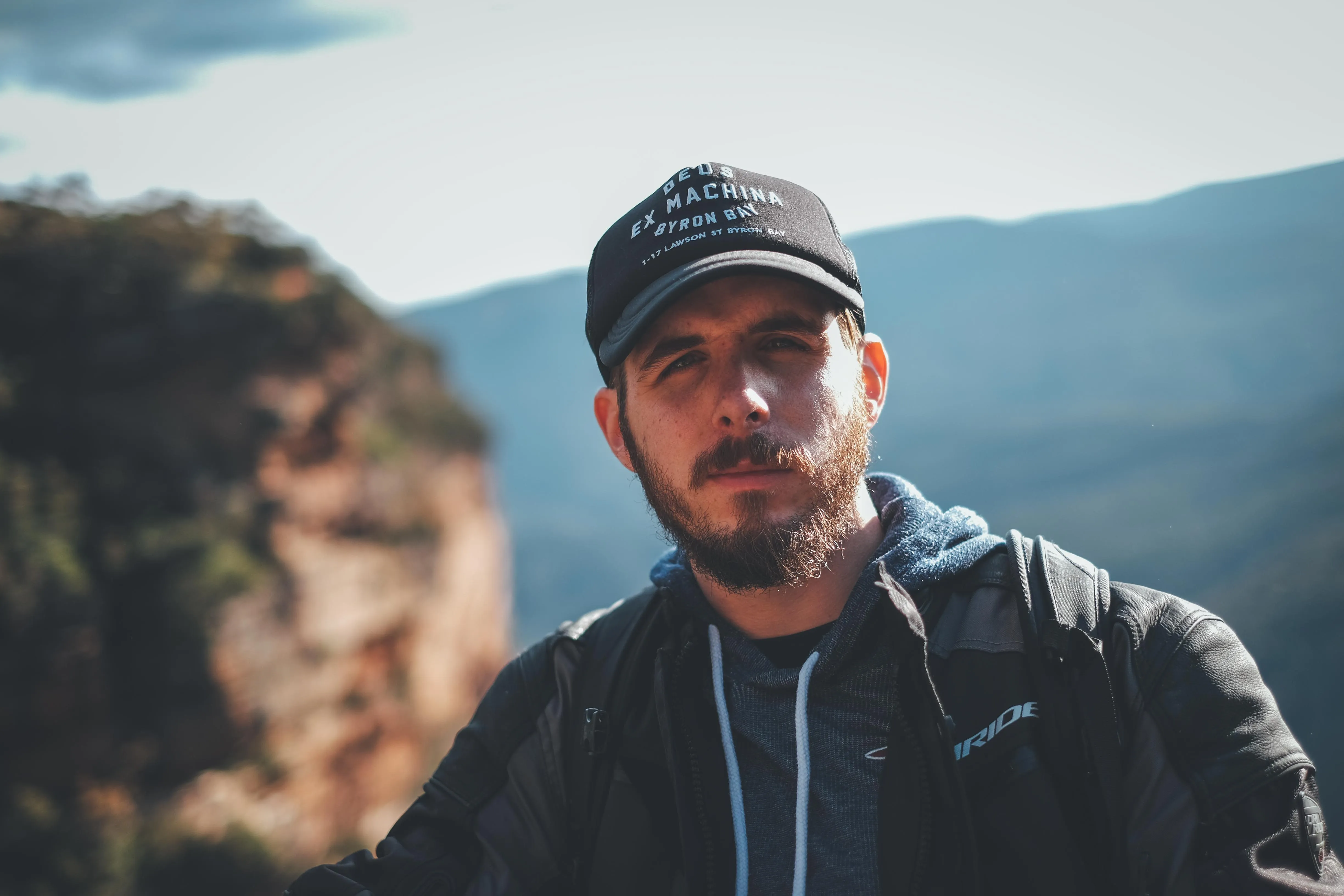 Jamie posing at Wentworth Falls