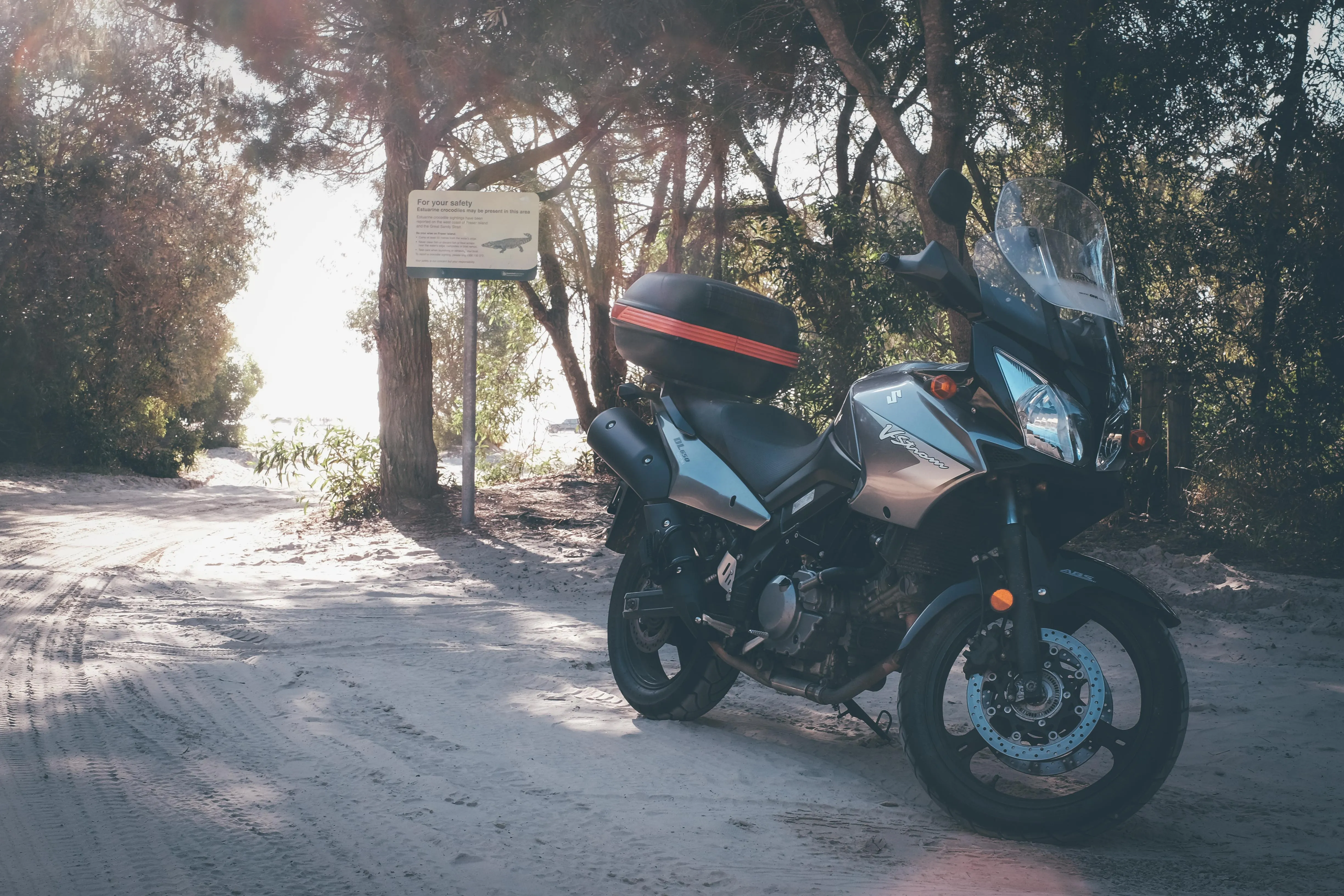 Suzuki DL650 V-Strom, Jamie Bike whilst travelling